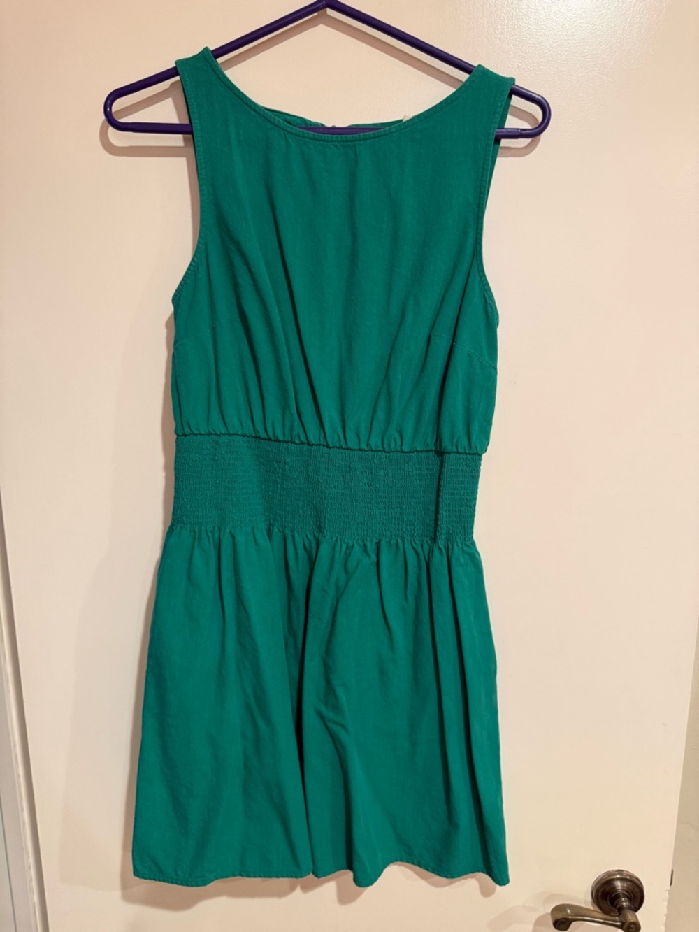Universal Thread Teal Sleeveless Smocked-Waist Mini Dress